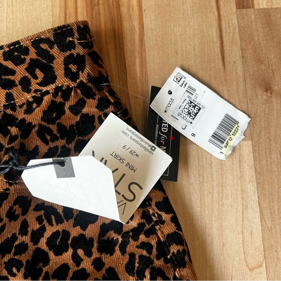NWT Macy’s Vanilla Star Leopard Print Corduroy Skirt - Picture 5 of 8